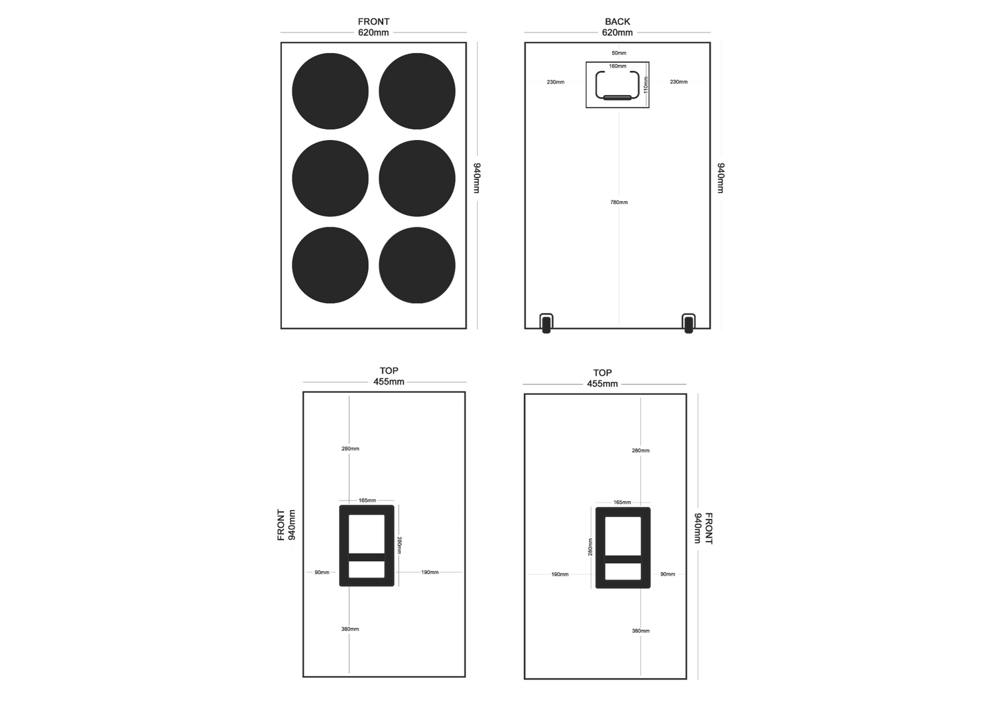 Custom padded cover for Lab Systems 6x10 Bass Cab