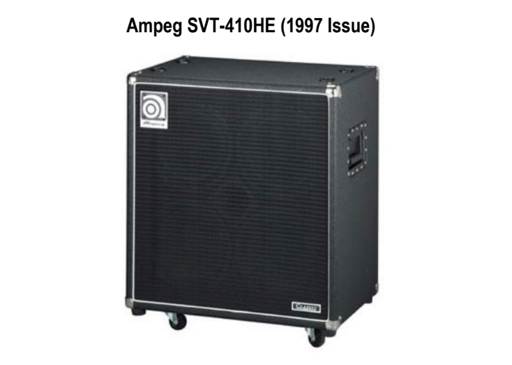 Custom padded cover for Ampeg SVT-410HE (1997 Issue) Guitar Cab