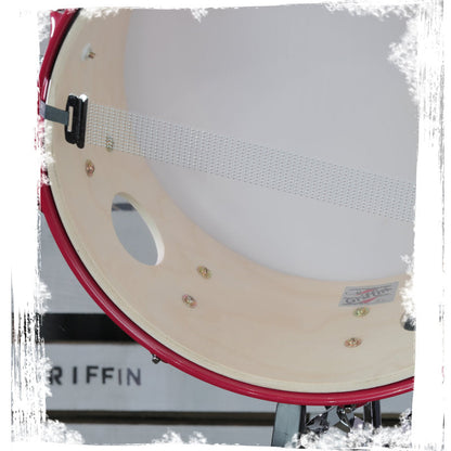 GRIFFIN Snare Drum Birch Wood Shell 14 X 6.5 Inch - Oversize 2.5" Large Vents & Custom Graphic Wrap