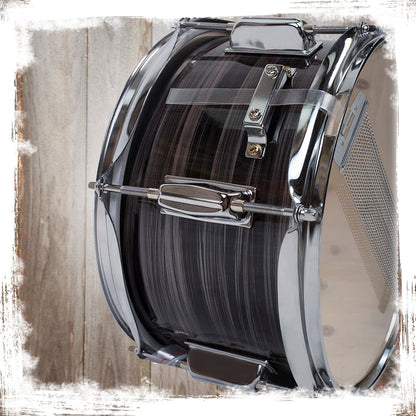 Popcorn Snare Drum by GRIFFIN - Firecracker Acoustic 10" x 6" Poplar Shell with Zebra Wood PVC