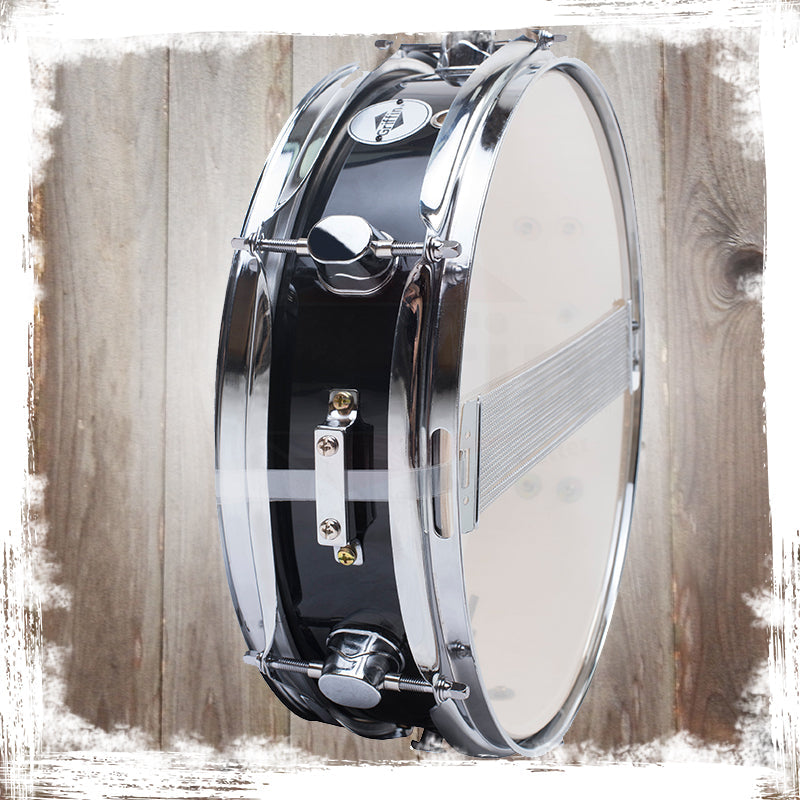Piccolo Snare Drum 13" x 3.5" by GRIFFIN - 100% Poplar Wood Shell Black PVC & White Coated Drum Head