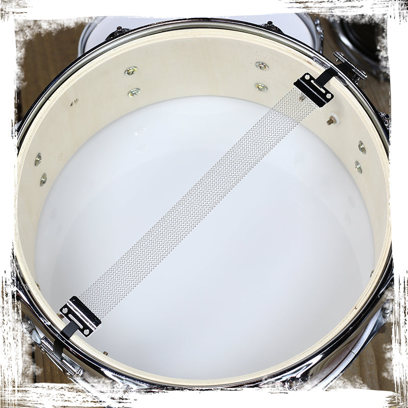 GRIFFIN Snare Drum - Poplar Wood Shell 14" x 5.5" with Flat Hickory PVC - 8 Metal Tuning Lugs