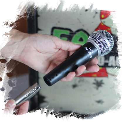 Vocal Handheld Microphones & Clips (3 Pack) by FAT TOAD - Cardioid Dynamic, Wired Instrument Mic - Singing Microphone for Live Streaming, Music Stage