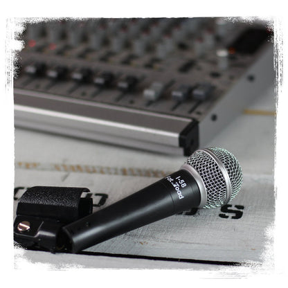 Dynamic Vocal Microphones with Clips (2 Pack) FAT TOAD - Cardioid Handheld, Unidirectional Mic