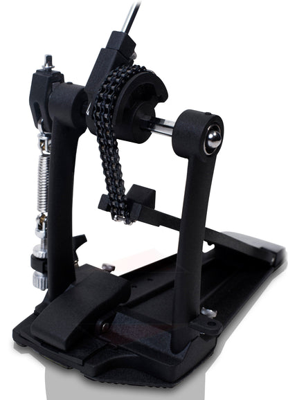 Single Kick Bass Drum Pedal by GRIFFIN - Deluxe Double Chain Foot Percussion Hardware Beater