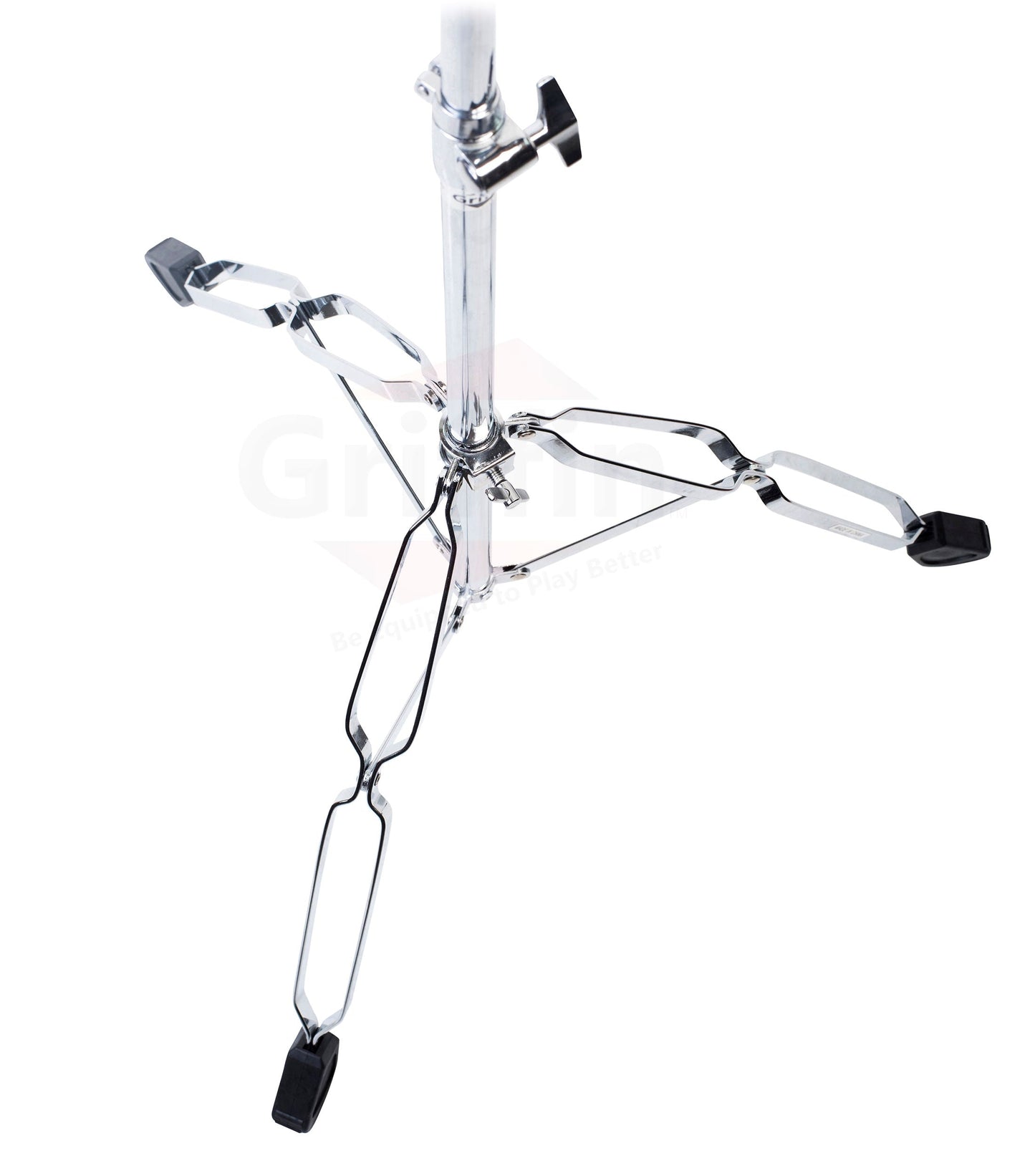 Straight Cymbal Stand by GRIFFIN - Deluxe Percussion Drum Hardware Set for Mounting Medium-Duty Crash, Ride & Splash Cymbals - Double Braced Legs