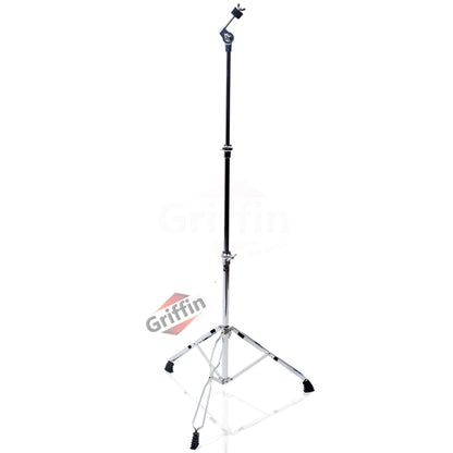 Straight Cymbal Stand by GRIFFIN - Deluxe Percussion Drum Hardware Set for Mounting Cymbals