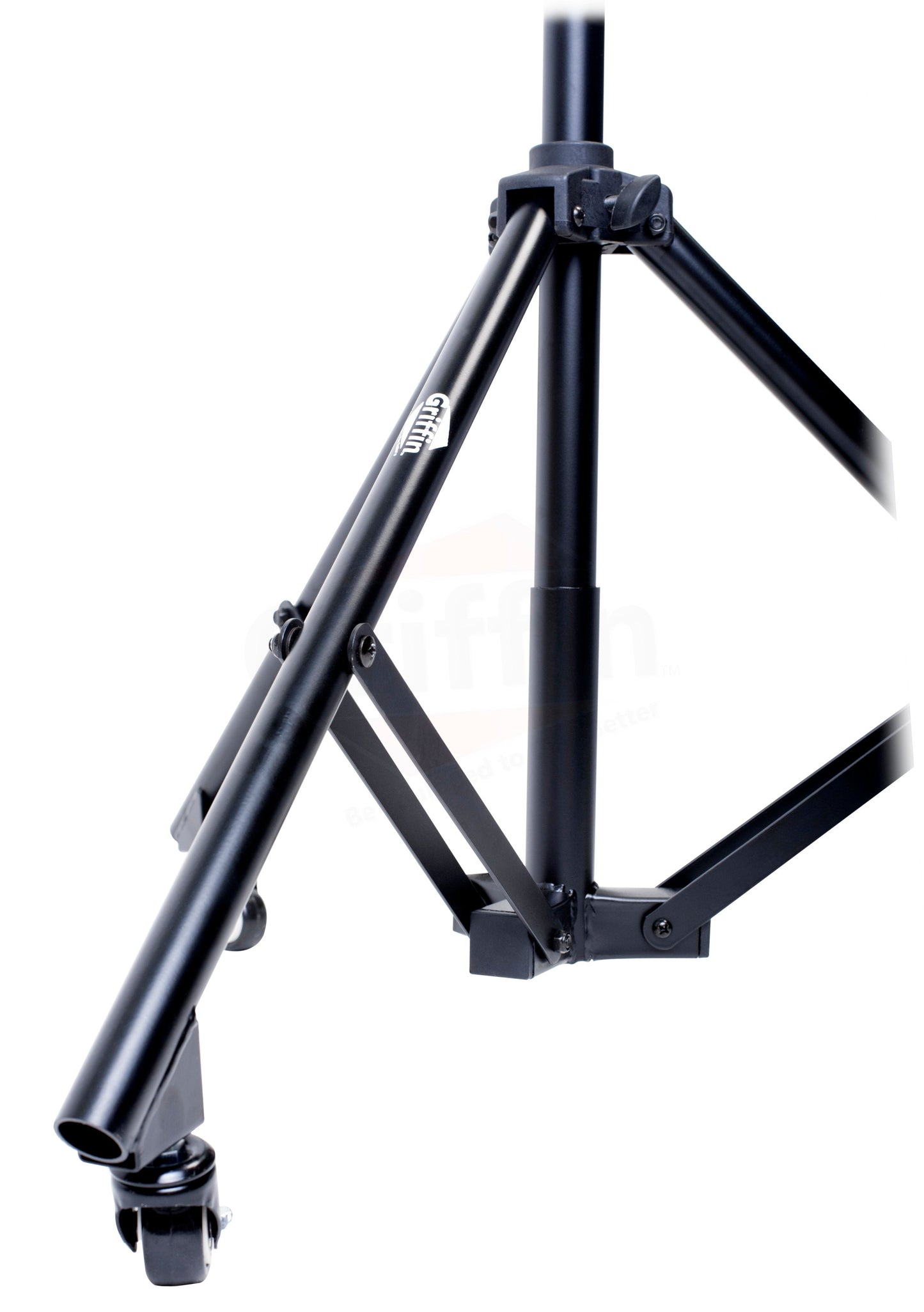 GRIFFIN Professional Studio Microphone Boom Stand with Casters - Extended Height Recording Mic Holder Tripod on Wheels - Tall Telescoping Arm Mount