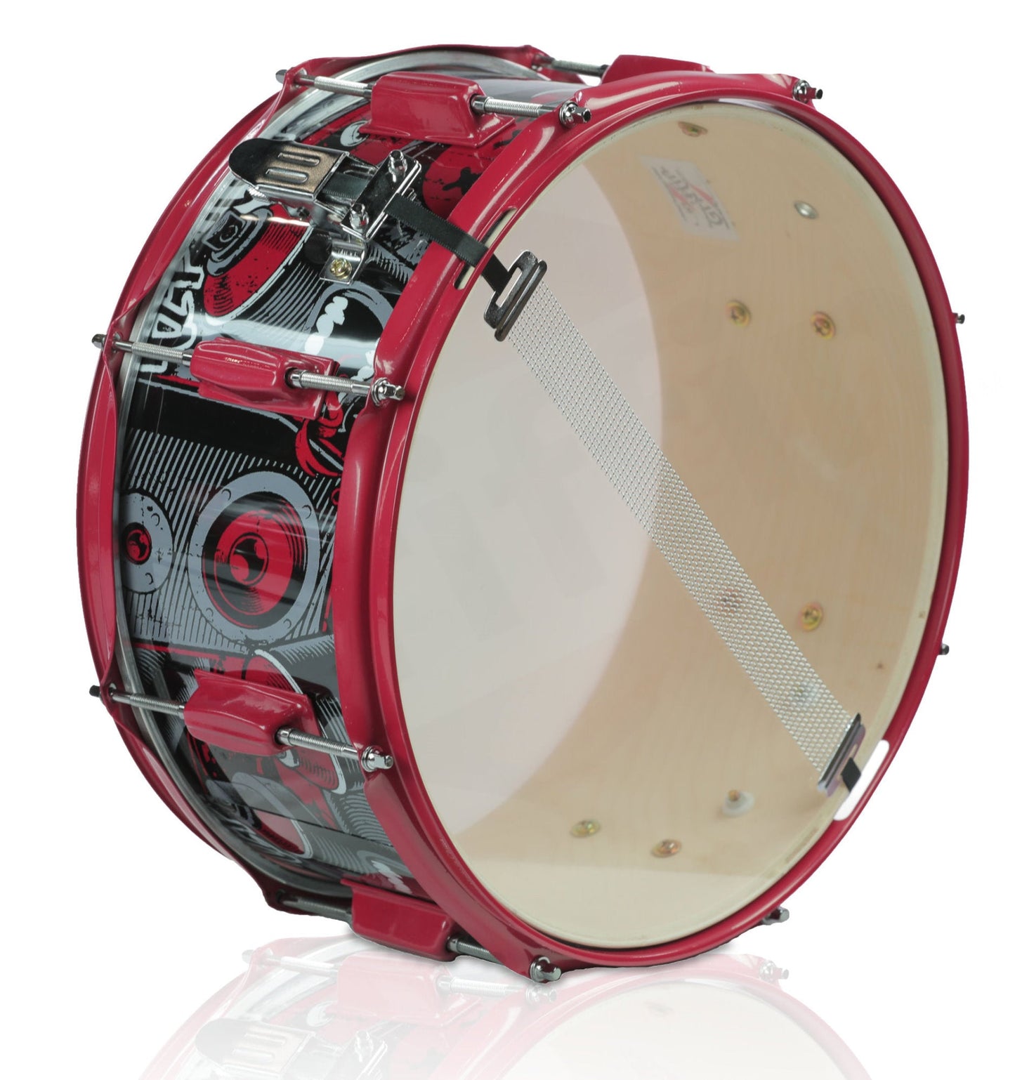 Snare Drum by GRIFFIN - Birch Wood Shell 14"x6.5" with Custom Graphic Wrap (Limited Edition)