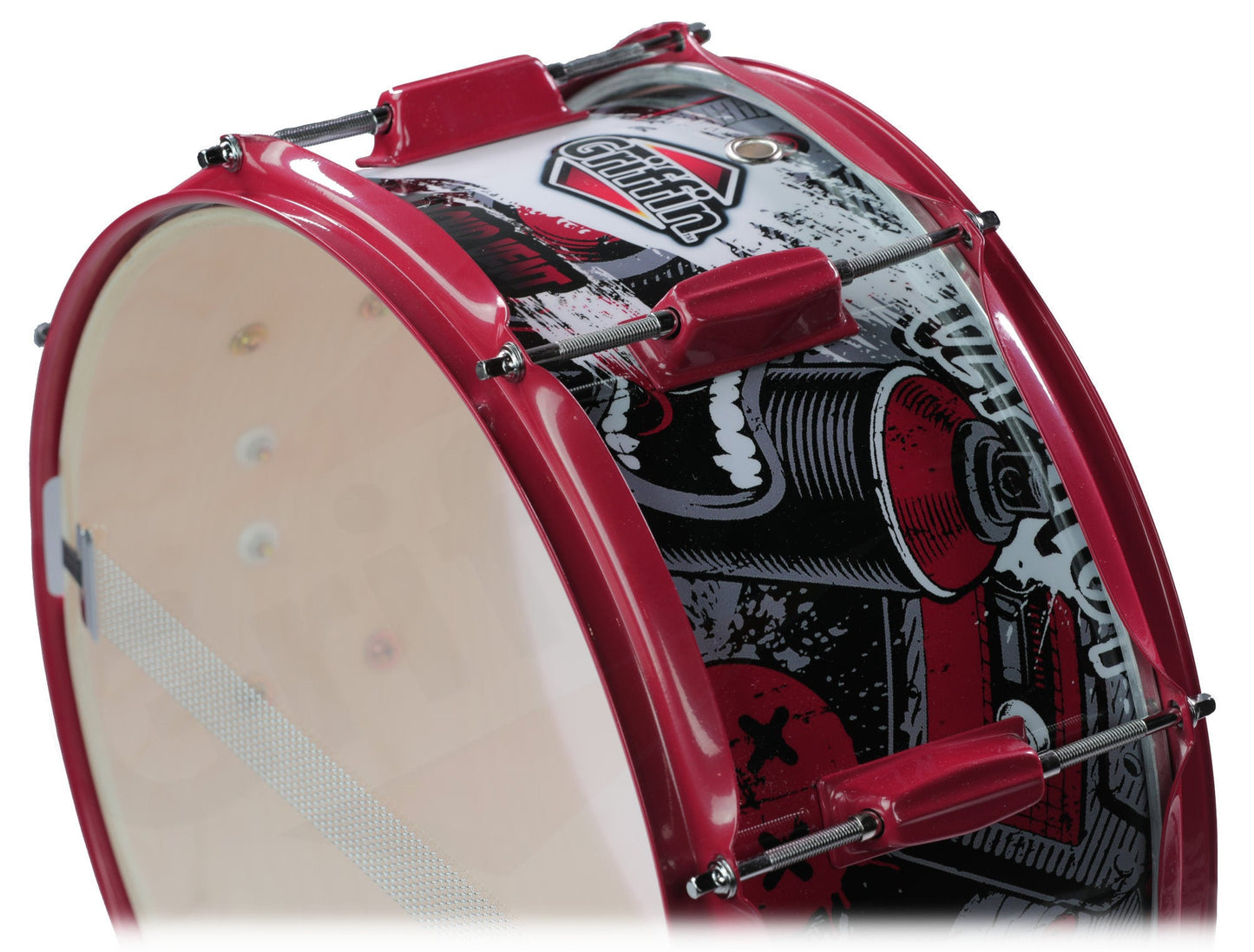 Snare Drum by GRIFFIN - Birch Wood Shell 14"x6.5" with Custom Graphic Wrap (Limited Edition)