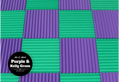 1 Inch Acoustic Foam Wedge Style Panels - 13 Color Options