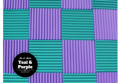 1 Inch Acoustic Foam Wedge Style Panels - 13 Color Options