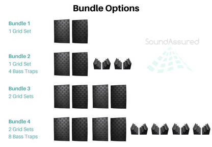 Grid Style Acoustic Foam Panels - Acoustic Foam Room Kits