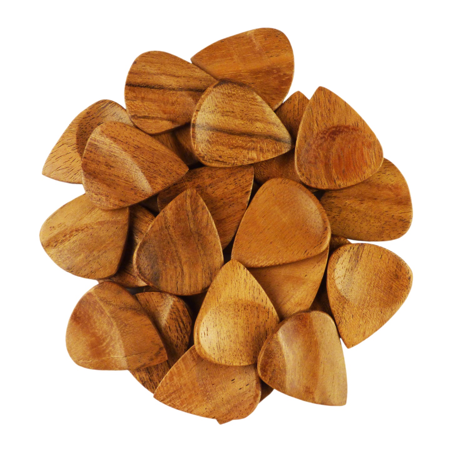 Acacia Wood Guitar Or Bass Pick - 3.0 mm Ultra Heavy Gauge - 351 Groove Shape - Natural Finish Handmade Specialty Exotic Luxury Plectrum