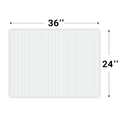 Corrugated Plastic Sheets - 24 x 36 inches - Acoustic Foam Backing