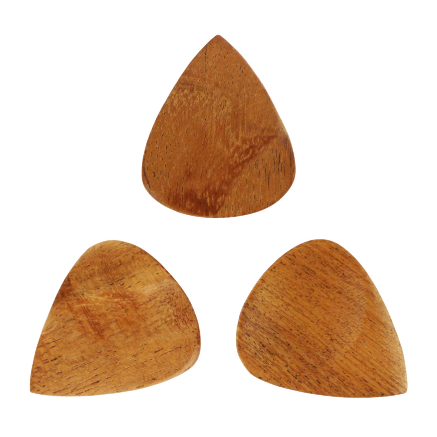 Acacia Wood Guitar Or Bass Pick - 3.0 mm Ultra Heavy Gauge - 351 Groove Shape - Natural Finish Handmade Specialty Exotic Luxury Plectrum