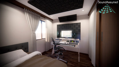 Grid Style Acoustic Foam Panels - Acoustic Foam Room Kits