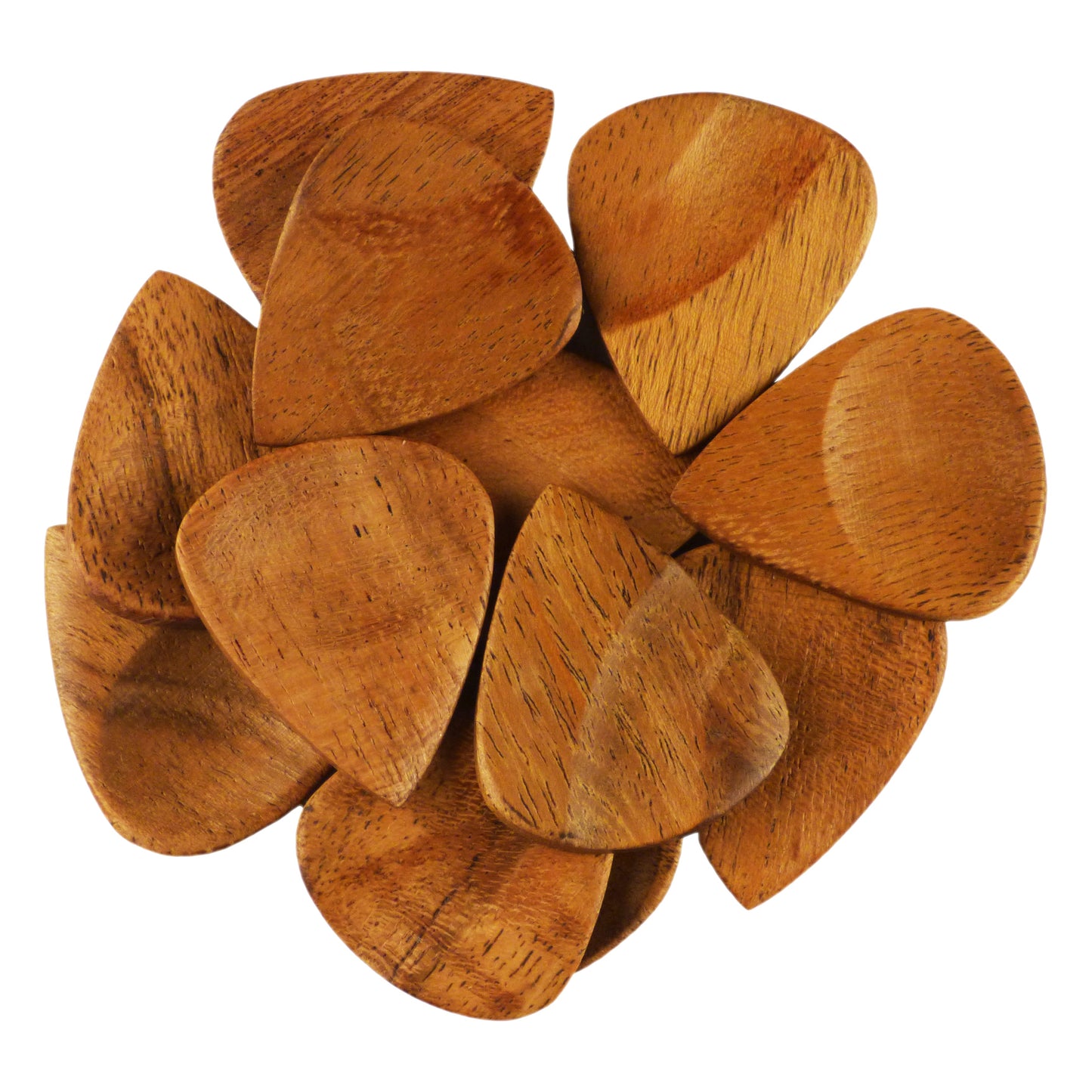 Acacia Wood Guitar Or Bass Pick - 3.0 mm Ultra Heavy Gauge - 351 Groove Shape - Natural Finish Handmade Specialty Exotic Luxury Plectrum