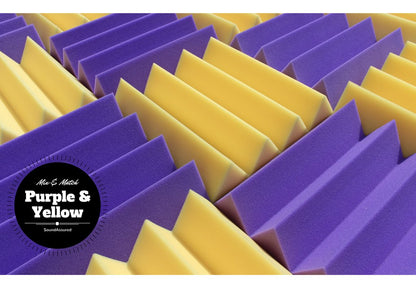 3 Inch Acoustic Foam Wedge Style Panels - 13 Color Options