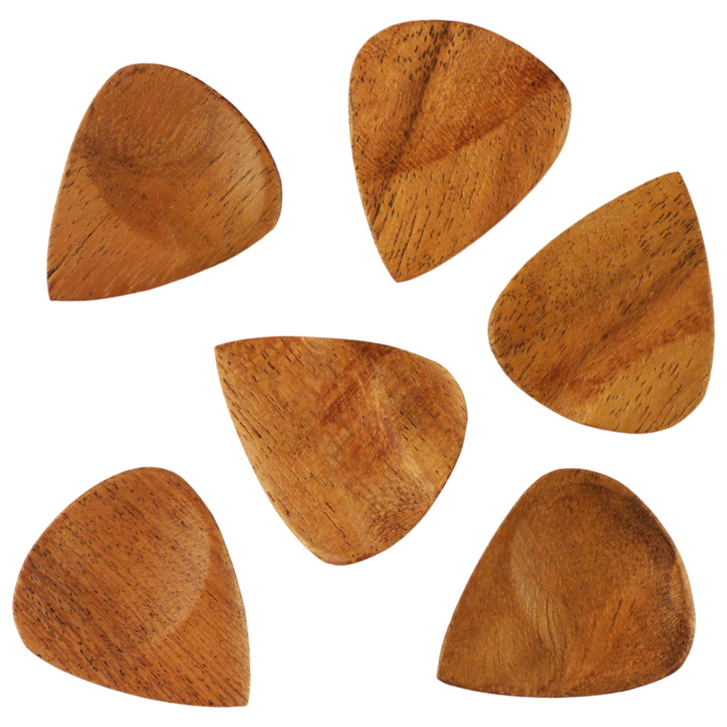 Acacia Wood Guitar Or Bass Pick - 3.0 mm Ultra Heavy Gauge - 351 Groove Shape - Natural Finish Handmade Specialty Exotic Luxury Plectrum