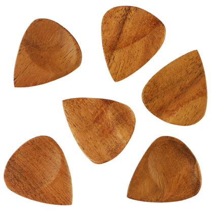 Acacia Wood Guitar Or Bass Pick - 3.0 mm Ultra Heavy Gauge - 351 Groove Shape - Natural Finish Handmade Specialty Exotic Luxury Plectrum