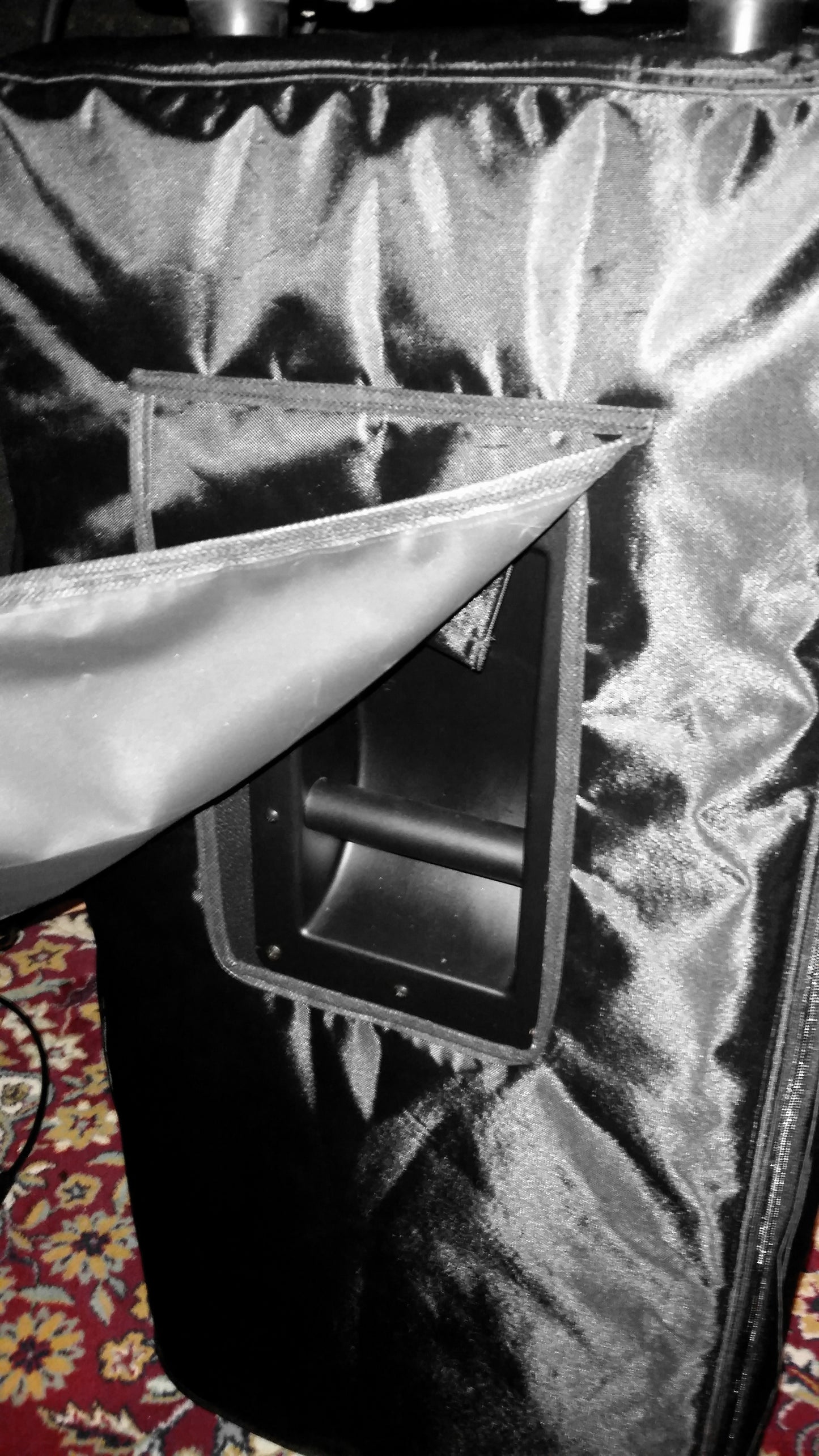 Custom padded cover w/zippers for BOGNER 412 STH Helios Straight cab 4x12"  side handle opening 