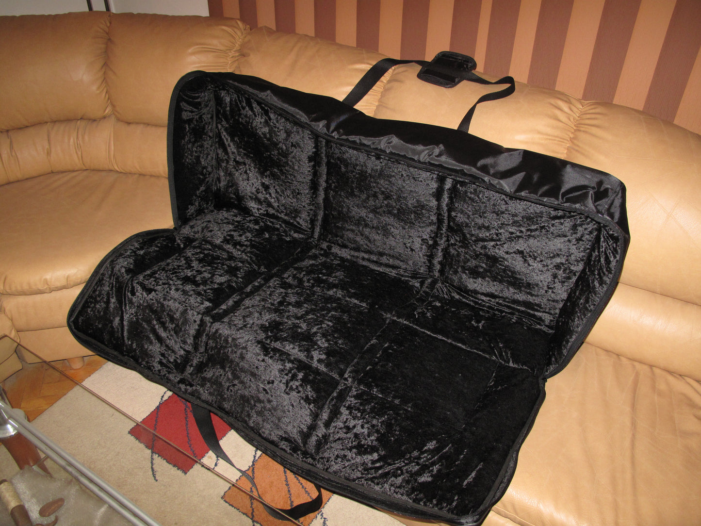 Custom Padded Keyboard and Synth Travel Bag Inside Velvet Interior