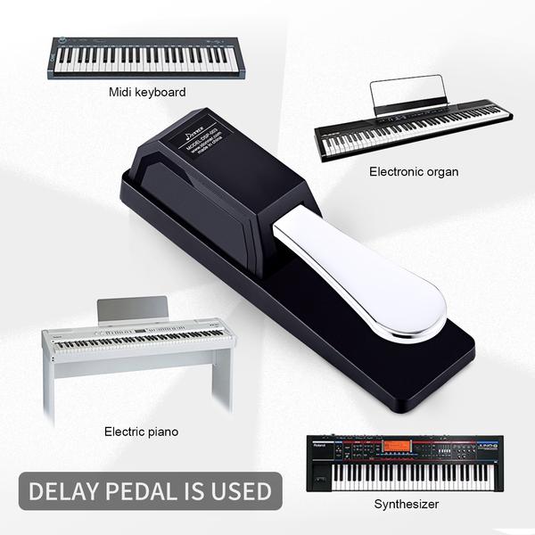 universal sustain pedal Universal Sustain Pedal with Polarity Switch for MIDI Keyboards, Digital Pianos, Synth (1/4 Inch Jack) UK