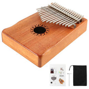 17 Key KALIMBA Thumb Piano Finger Piano, Mbira Solid Mahogany Body