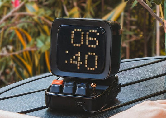 20% OFF - BLACK FRIDAY) Divoom Ditoo Smart Retro Pixel-Art Bluetooth Portable Speaker/Alarm Clock (Black)