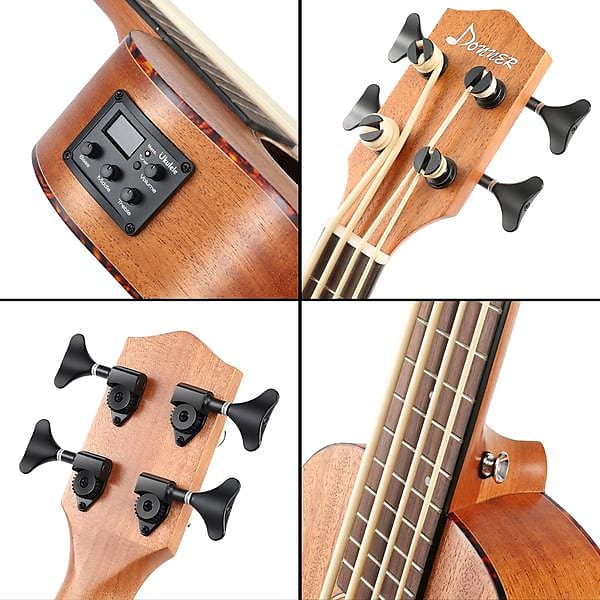 30 Inch Acoustic Electric Bass Ukulele (Mahogany Body) + Gig Bag