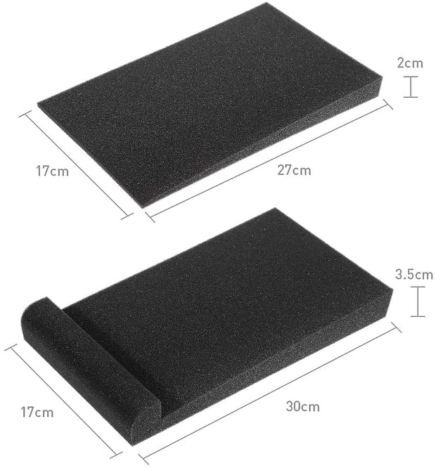 High Density Dampening Acoustic Studio Monitor Isolation Pads (Pair) 30 x 17 x 3.5 cm