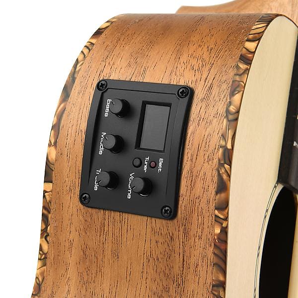 30 Inch Acoustic Electric Bass Ukulele Spruce Mahogany Body + Gig Bag