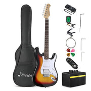 39 Inch DST-1S Solid Full-Size Electric Guitar Kit with Amplifier
