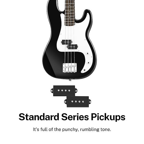 Full Size 4 String Professional Electric Bass Guitar Black with bag, guitar strap, and Guitar Cable