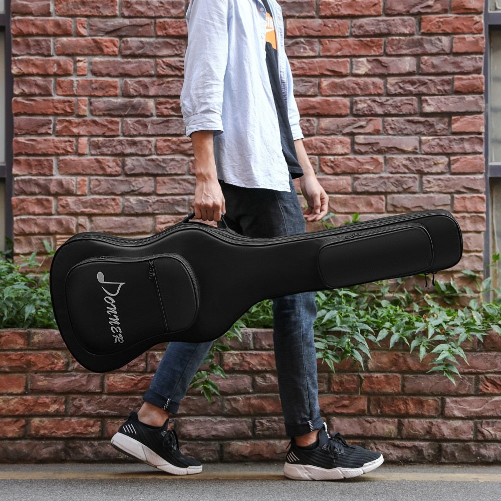 Bass Guitar Case, LETSROCK Bass Guitar Gig Bag 0.38 Inch Thick Padding  Backpack Soft Electric Bass Guitar Bag Dual Adjustable Shoulder Strap  Pocket 