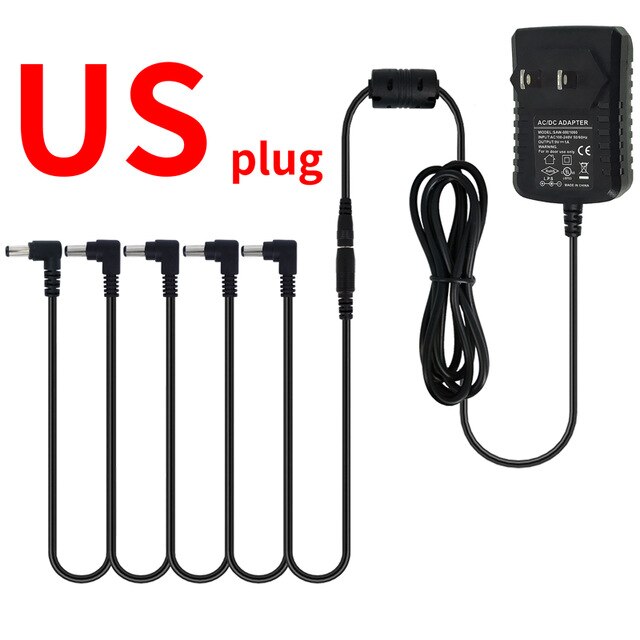 ac dc sound pedal 5 Way Electric Guitar Effect Pedal Power Supply (9V DC 1A) US