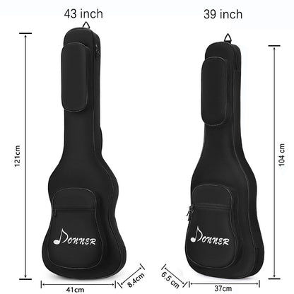 "Donner" 43/39 Inch Premium Electric Bass Guitar Gig Bag (Backpack Soft-Case)