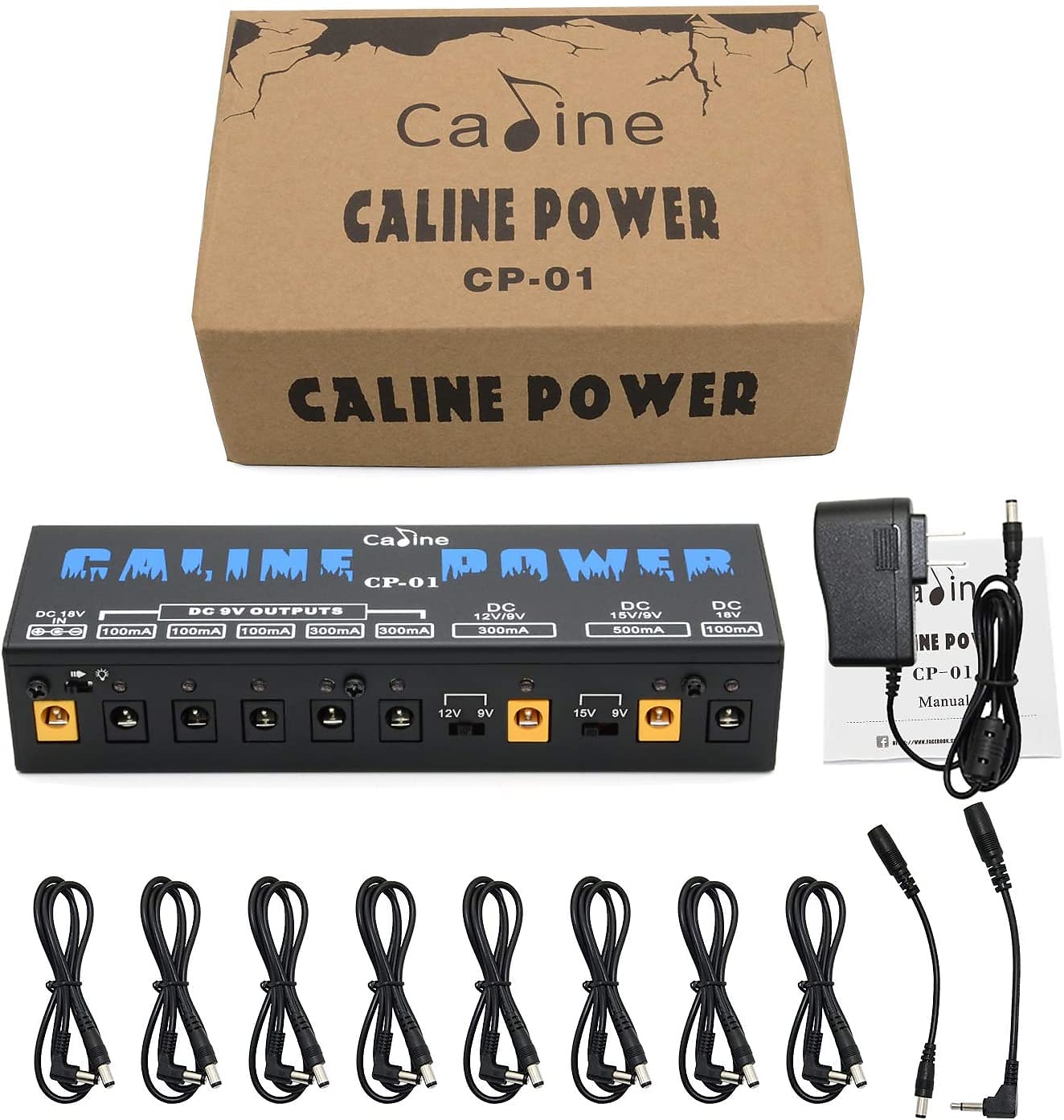 pedal power supply 18v Guitar Pedal Power Supply 8 Isolated DC Output for 9V/12V/15V/18V
