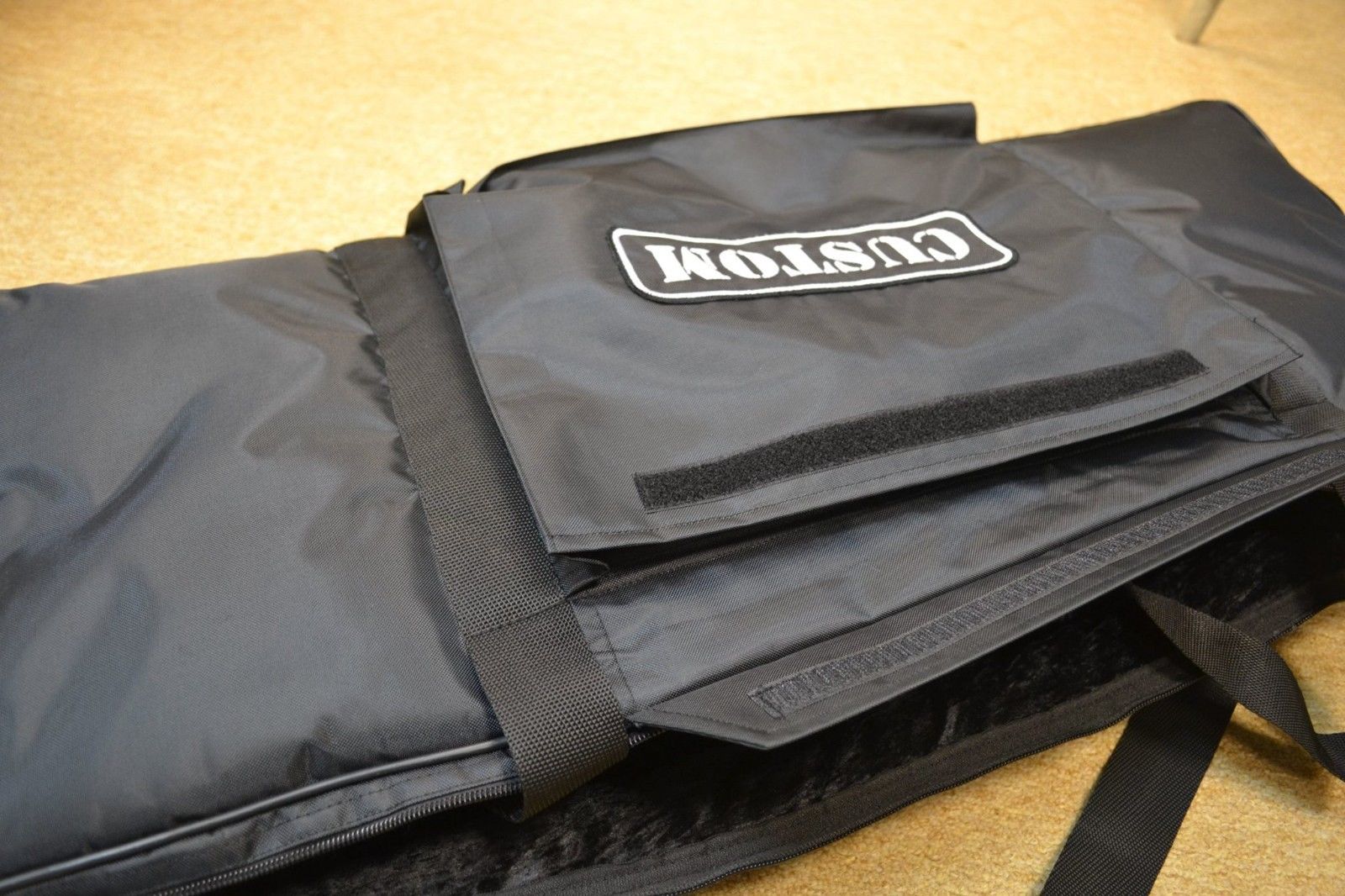 KORG Microstation 61 Key Custom Padded Keyboard and Synth Travel Bag Soft Case Inside Velvet Interior Heavy Duty Nylon Protection Slip Cover