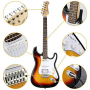 39 Inch DST-1S Solid Full-Size Electric Guitar Kit with Amplifier