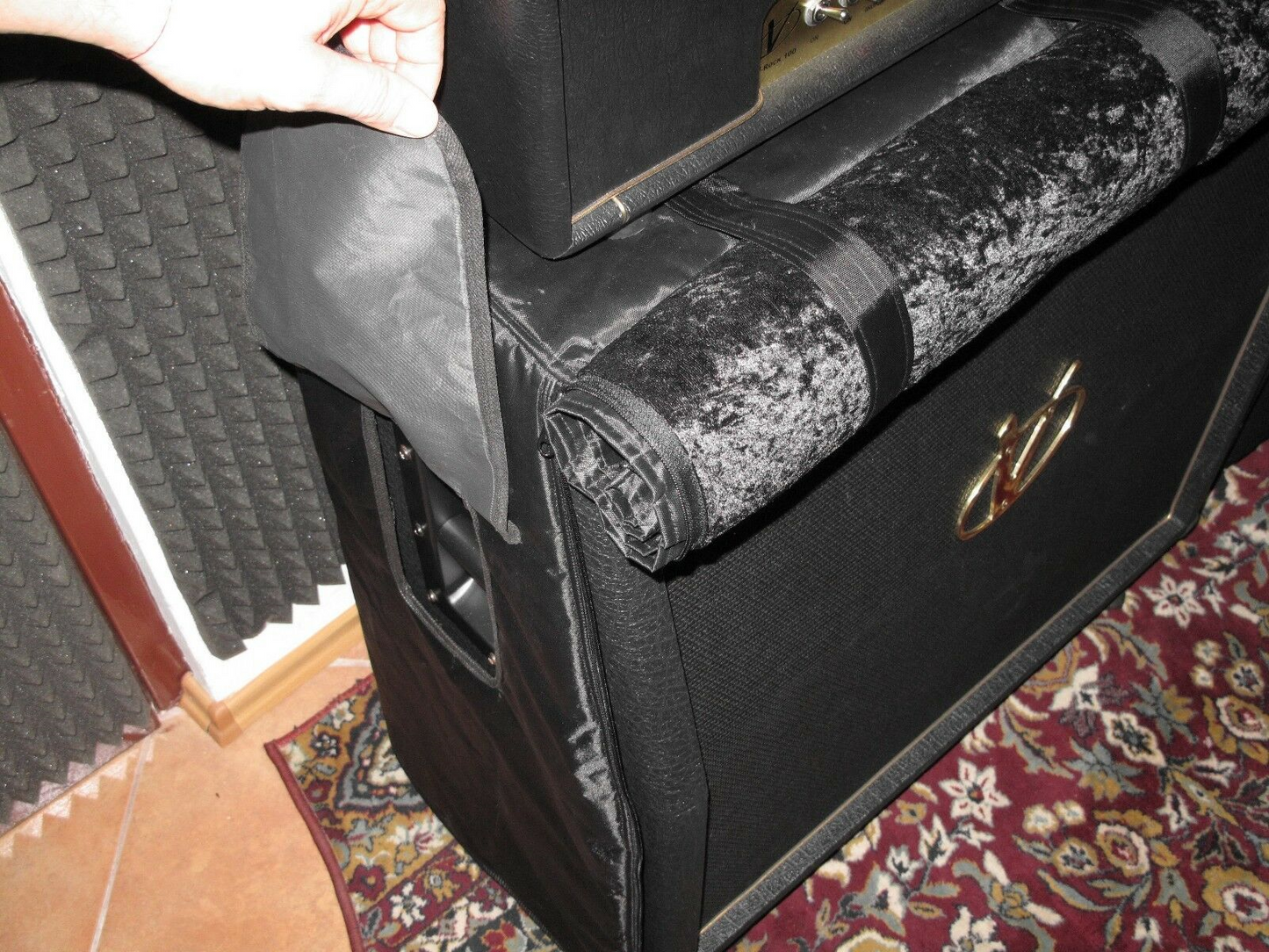 Custom padded cover w/zippers, roll-up flap for LANEY LX412S Straight cab