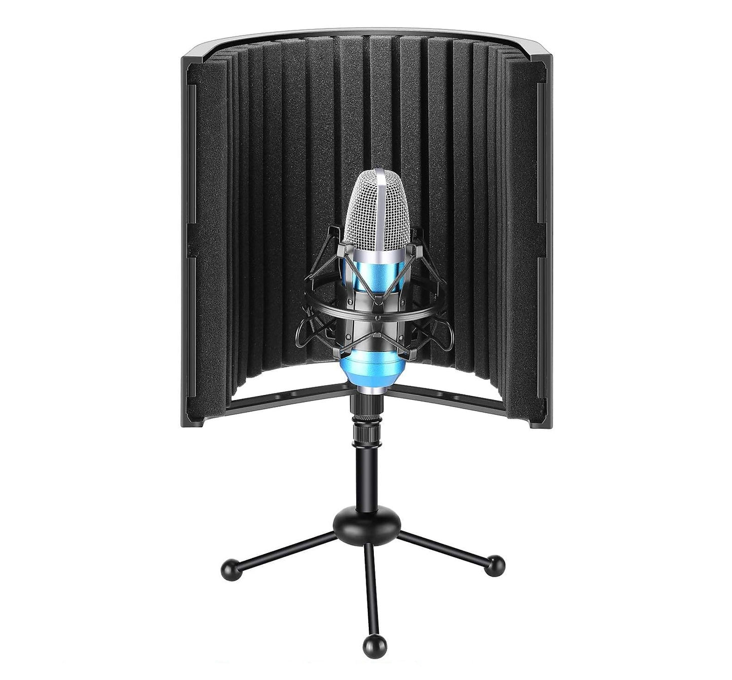 Pop Filter Microphone Isolation Shield + Tripod